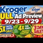 *NEW SALE* Kroger FULL Ad Preview for 9/23-9/29 | 5x Digital, 4x Fuel Points, Weekly Digitals & More
