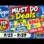 *GL*TCH* Kroger MUST DO Deals for 9/23-9/29 | NEW 5x Digital Coupon Sale + MORE