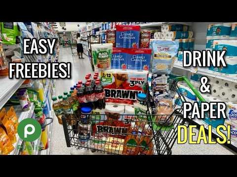 Publix Free & Cheap Grocery Couponing Deals & Haul|PAPER AND DRINK STOCK UP |9/23-9/29 or 9/24-9/30
