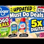 *BOGO DEALS* Kroger UPDATED Must Do Deals for 9/23-9/29 | 5x Digitals, Weekly Digitals & More