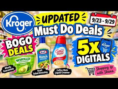 *BOGO DEALS* Kroger UPDATED Must Do Deals for 9/23-9/29 | 5x Digitals, Weekly Digitals & More