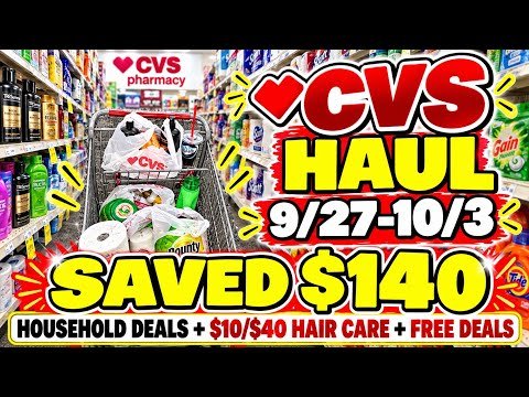 9/27-10/3 CVS HAUL {Household, $10/$40 HAIR CARE DEALS & FREE DEALS} 9/27 CVS Couponing This Week