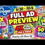 Kroger *FULL* Ad Preview for 9/30-10/6 | 5x Digitals, DEAL DAYS, 4x Fuel Point for a WEEK, & MORE