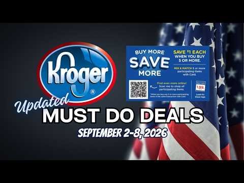 *FREEBIE* Kroger UPDATED Must Do Deals for 9/2-9/8 | MEGA SALE, BOGO, Weekly Digitals, & MORE