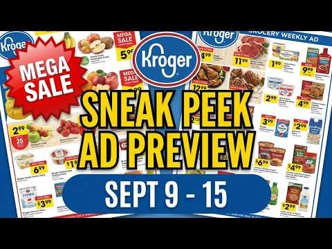 Kroger *SNEAK PEEK* Ad Preview for 9/9-9/15 | MEGA SALE, $5/$20 Produce, Weekly Digitals, & MORE