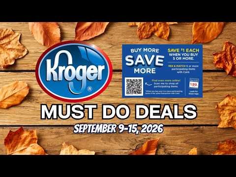 *WOW* Kroger MUST DO Deals for 9/9-9/15 | MEGA SALE, Weekly Digitals, BOGO, & MORE