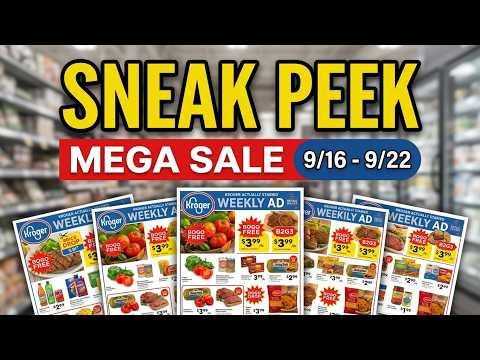 Kroger *SNEAK PEEK* Ad Preview for 9/16-9/22 | Buy 5 Save $1 Each MEGA SALE, Weekly Digitals, & MORE