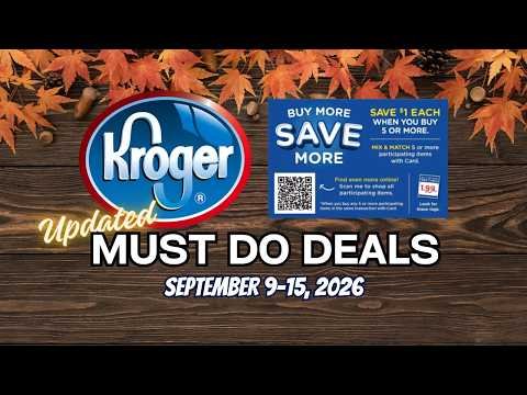 *NEW COUPONS!* Kroger UPDATED Must DO Deals for 9/9-9/15 | MEGA SALE, Weekly Digitals, & MORE