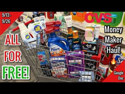 CVS Free & Cheap Coupon Deals & Haul | 9/13 – 9/26 | FREE + MONEY MAKER HAUL!🔥 | Learn CVS Couponing