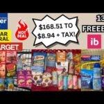 13 HOT FREEBIE DEALS! ~ ABSOLUTELY INSANE COUPONING HAUL ($168.51 to $8.94 + Tax) ~ KROGER/DG/TARGET