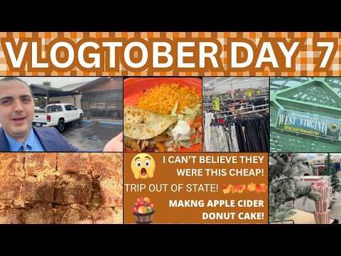 I CAN'T BELIEVE THEY WERE THIS CHEAP ~ TRIP OUT OF STATE ~ MADE APPLE CIDER DONUT CAKE ~ VLOGTOBER 7