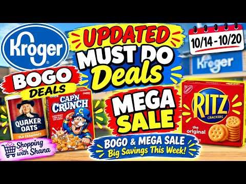 *BOGO* Kroger UPDATED Must Do Deals for 10/14-10/20 | MEGA SALE, Weekly Digitals, & MORE