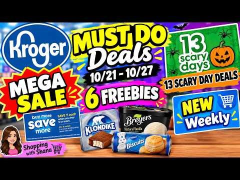 *6 FREEBIES* Kroger MUST DO Deals for 10/21-10/27 | MEGA, BOGO, 13 Scary Day Deal + Weekly Digitals