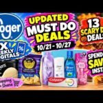 *NEW FREEBIES* Kroger UPDATED Must Do Deals for 10/21-10/27 | FREE CHIPS & ICE CREAM + MORE