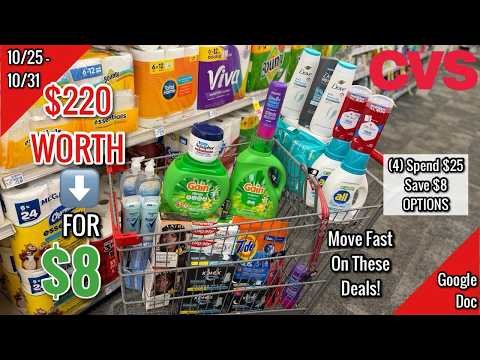 CVS Free & Cheap Coupon Deals & Haul |10/25 -10/31| $220 WORTH FOR $8! DOVE!🔥|Learn CVS Couponing