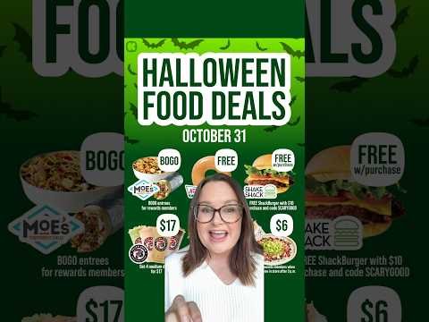 halloween food deals on oct 31 🎃 free krispy kreme, bogo chipotle & more #halloweendeals