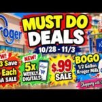 *NEW MEGA* Kroger MUST DO Deals for 10/28-11/3 | $.99 Sale, BOGO, Weekly Digitals, & MORE