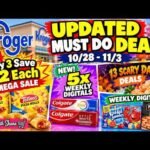 *3 DAY SALE* Kroger UPDATED Must Do Deals for 10/28-11/3 | MEGA SALE, Weekly Digitals, & MORE