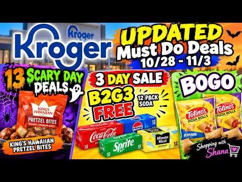 *B2G3 Soda Deal* Kroger UPDATED Must Do Deals for 10/28-11/3 | NEW Scary Deal, BOGO, & MORE