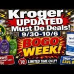 *RUN DEALS* Kroger UPDATED Must Do Deals for 9/30-10/6 | 5x Digitals & BOGO Week Ending
