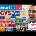 ABSOLUTELY INSANE IBOTTA COUPONING HAUL (GOT EVERYTHING 94% OFF!) ~ WALMART / KROGER / CVS DEALS