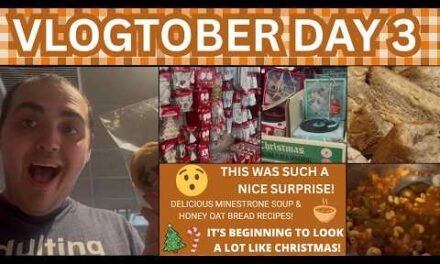 SUCH A NICE SURPRISE ~ MINESTRONE SOUP/ HONEY OAT BREAD RECIPES ~ LOOKS LIKE CHRISTMAS ~ VLOGTOBER 3