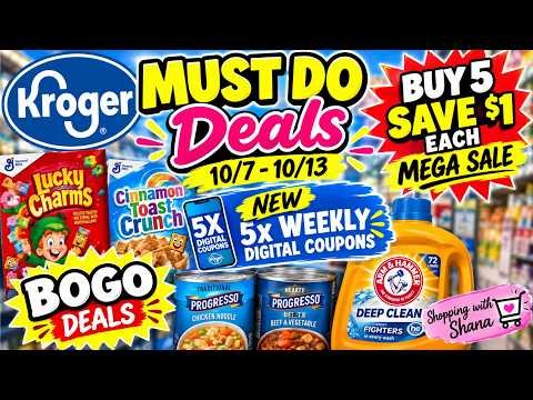 *MEGA SALE* Kroger MUST DO Deals for 10/7-10/13 | NEW 5x Weekly Digitals, BOGO, & MORE