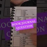 Book Journal Question #bookjournal #Journal #book #booklog #bookreviews