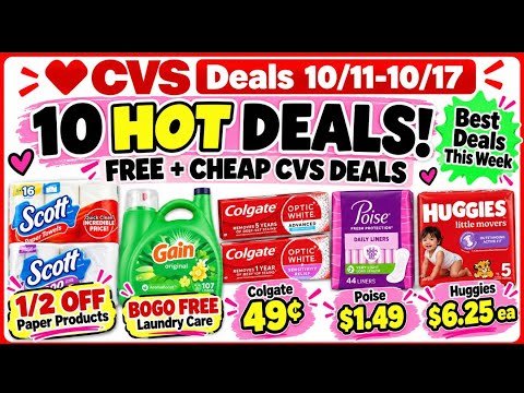 10/11 CVS COUPONING DEALS (PAPER PROD &GAIN STOCK UP + 3 SPEND $30 DEALS)! 10/11 CVS Deals This Week