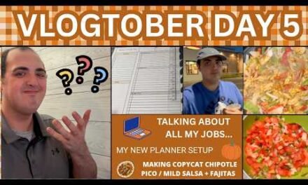 TALKING ABOUT ALL MY JOBS! ~ NEW PLANNER SETUP ~ COPYCAT CHIPOTLE MILD SALSA + FAJITAS ~ VLOGTOBER 5