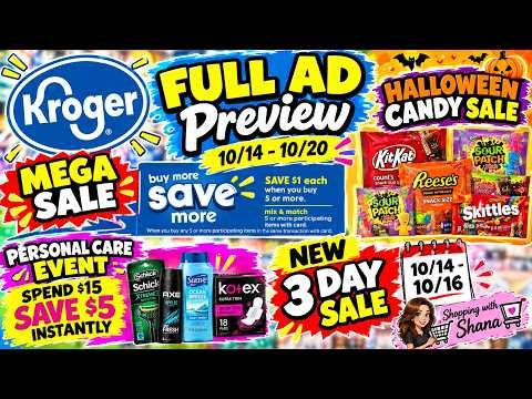 Kroger *FULL* Ad Preview for 10/14-10/20 | 33% Off Candy, New 3 Day Sale, MEGA SALE & Weekly Digital